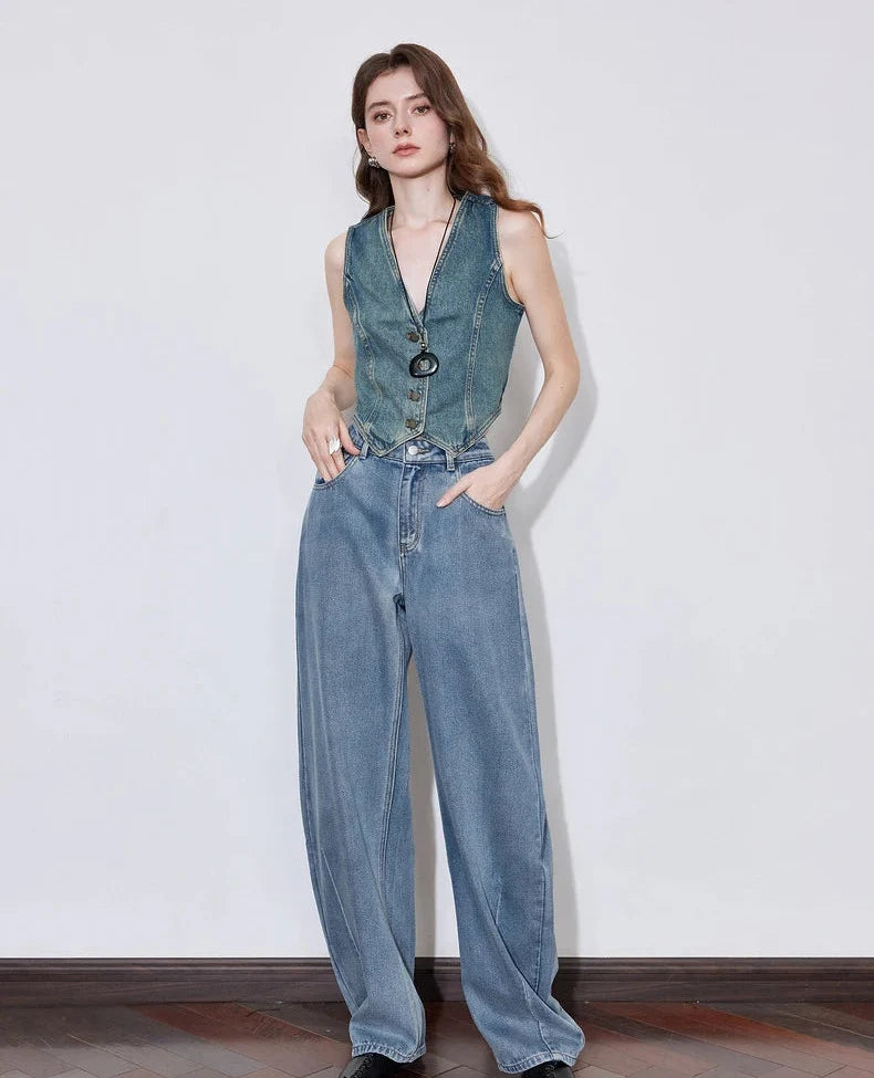 Denim Y2K Mid Waist Boyfriend Fit Jeans — in alternativa
