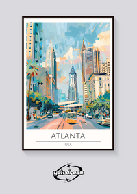 Downtown Atlanta Trolley Poster — vista posteriore