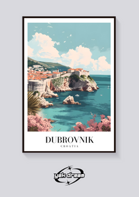 Dubrovnik Coast Vintage Poster — vista posteriore