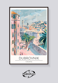 Dubrovnik Palm View Poster — vista posteriore