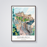 Edinburgh Castle Art Deco Poster
