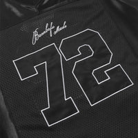 Embroidered Star Patchwork Y2K Mesh Football Jersey — dettaglio della stampa