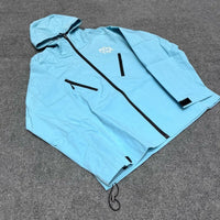 Embroidered Y2K Waterproof Windbreaker Jacket — vista posteriore
