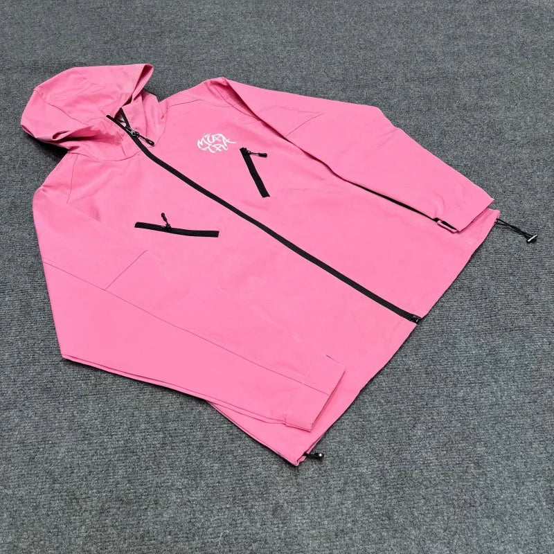 Embroidered Y2K Waterproof Windbreaker Jacket — dettaglio