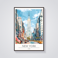 Empire State Building Retro Poster — vista frontale