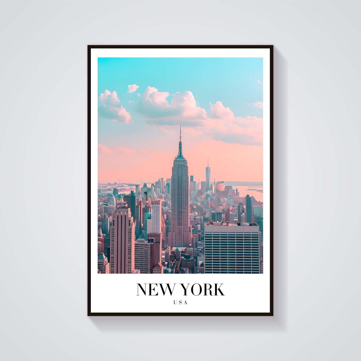 Empire State Vintage Poster — vista frontale