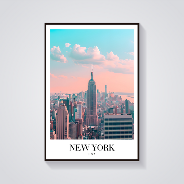Empire State Vintage Poster — vista frontale