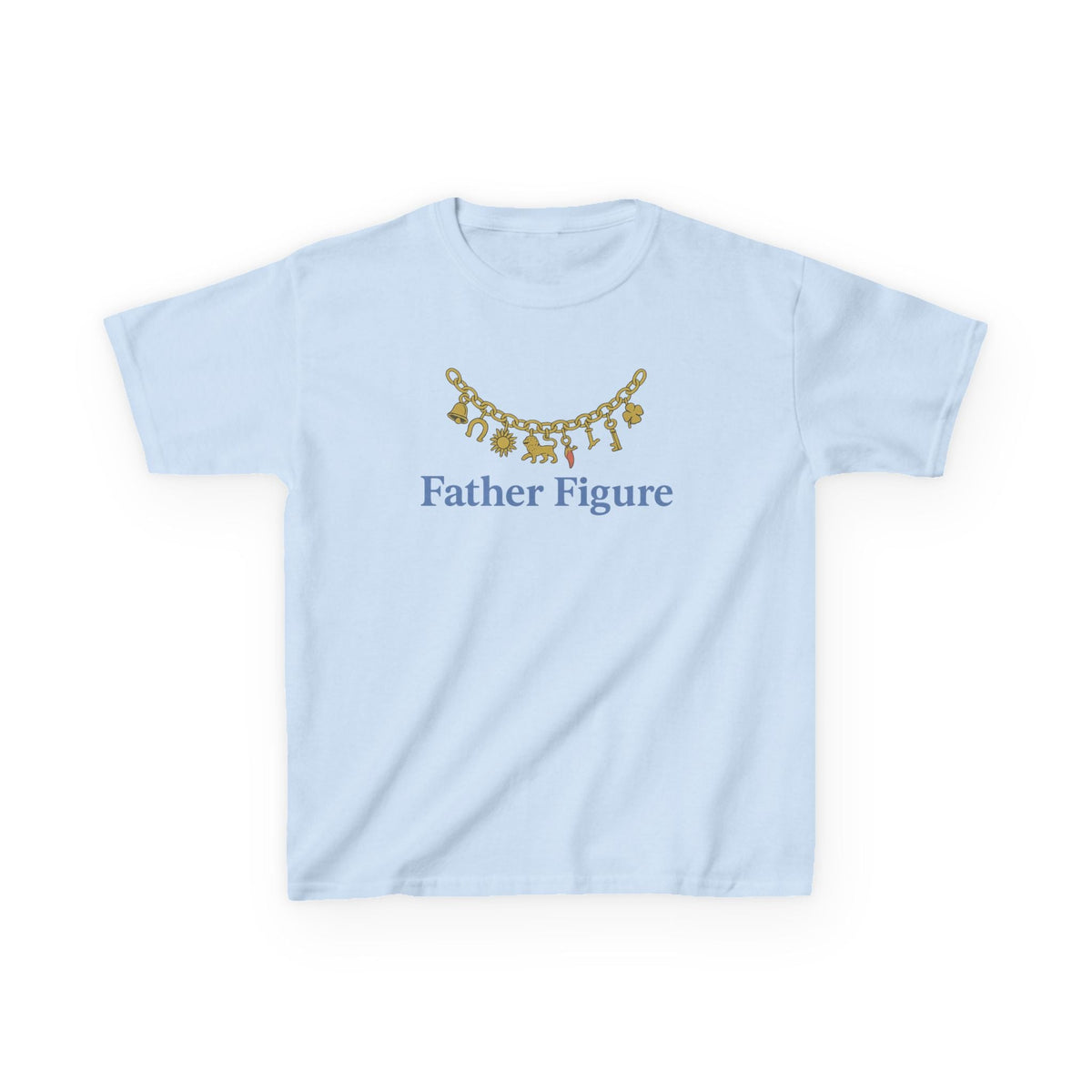 Father Figure Graphic Baby Tee — dettaglio della stampa