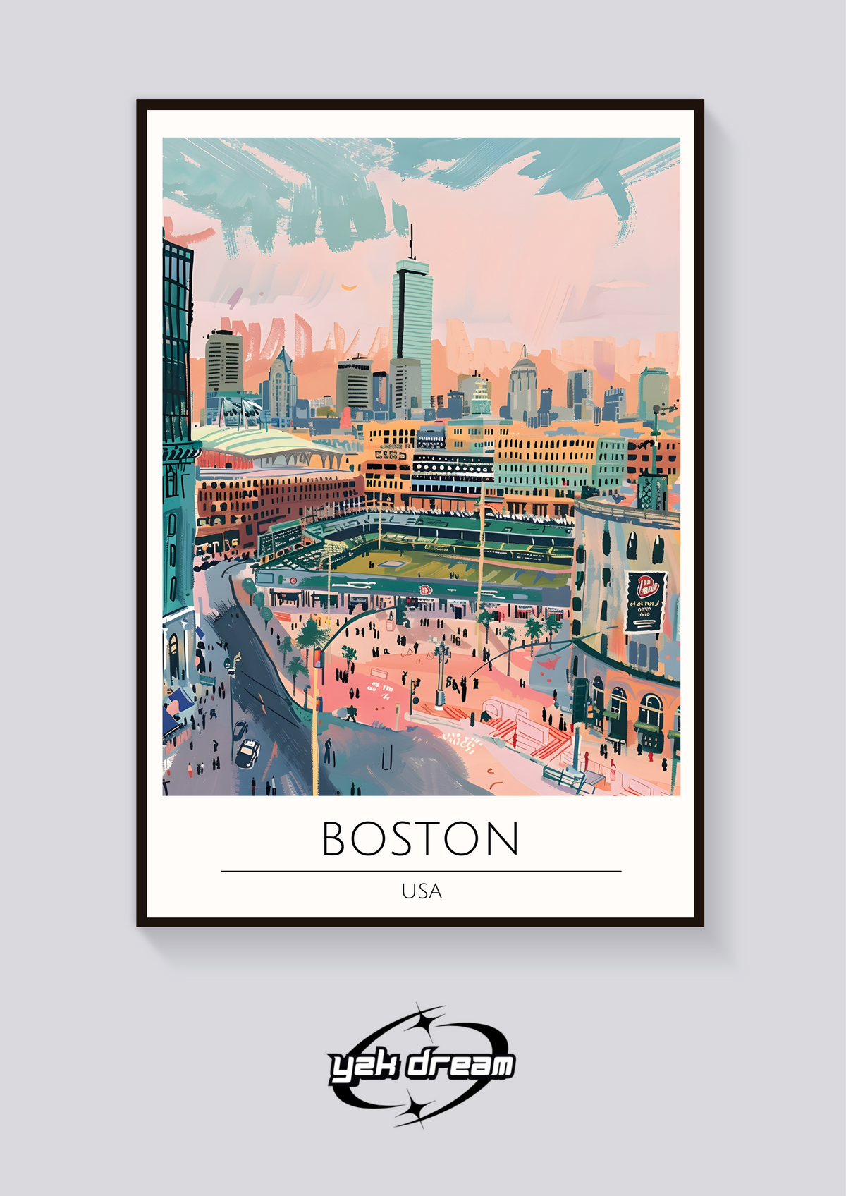 Fenway Park Boston Poster — vista posteriore