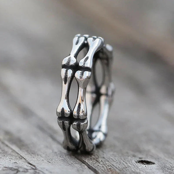 Vertebrae Band Ring — vista frontale
