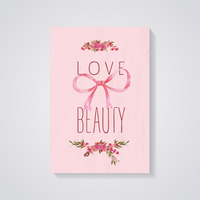 Floral Love Beauty Poster — vista posteriore
