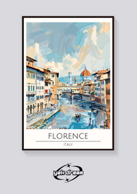 Florence Ponte Vecchio Poster — vista posteriore