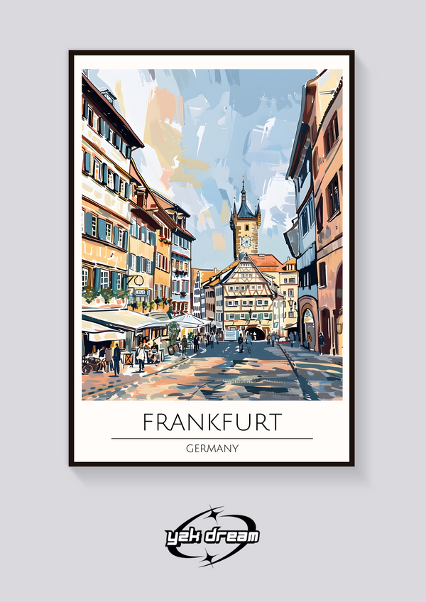 Frankfurt Römerberg Square Poster