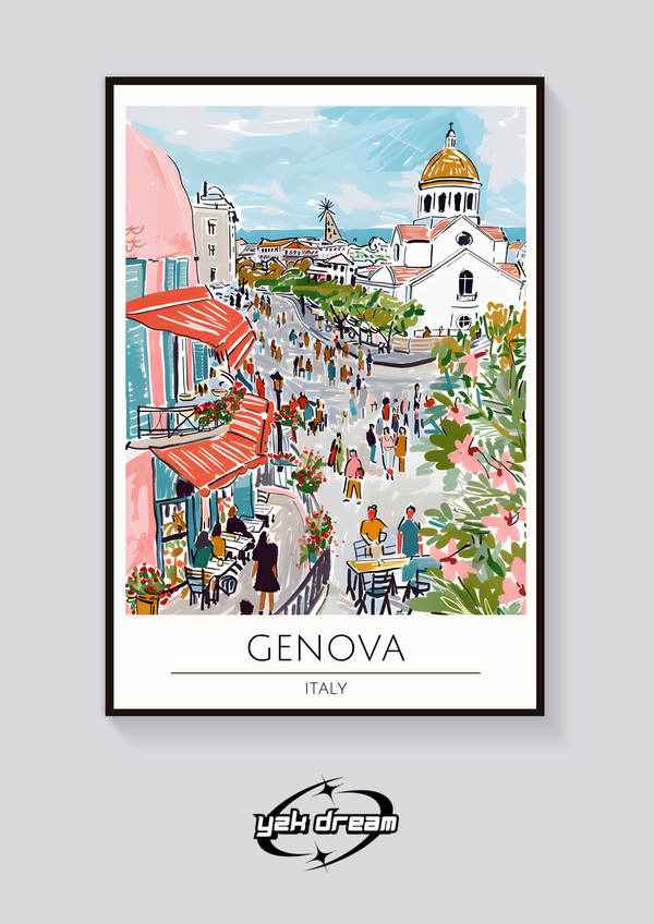 Genova Street Scene Poster