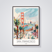 Golden Gate Bridge San Francisco Poster — vista frontale