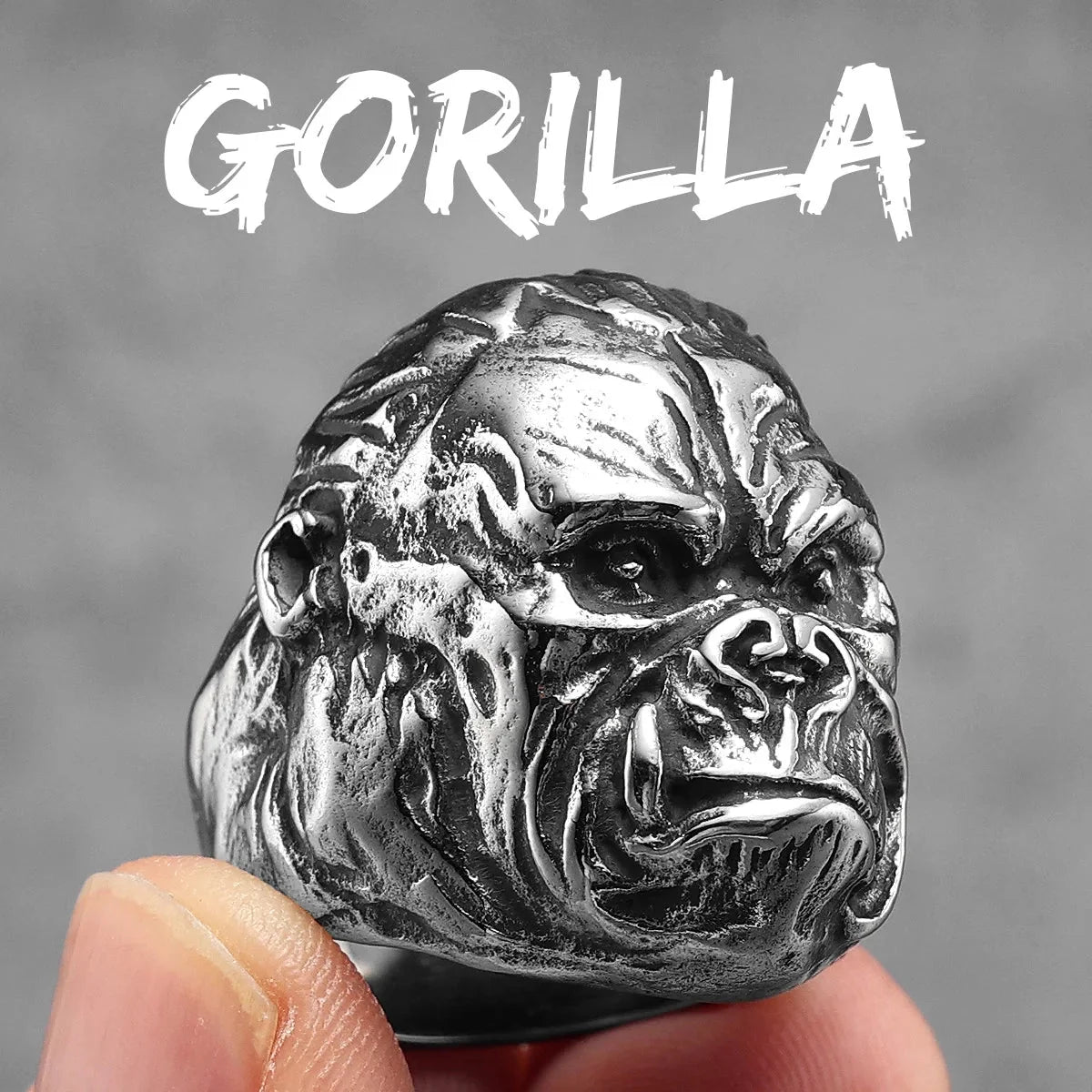 Gorilla Monkey Ring — vista frontale