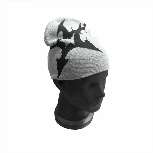 Gothic Y2K Shuriken Graphic Beanie