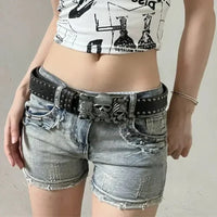 Gothic Y2K Skeleton Buckle Belt — in alternativa