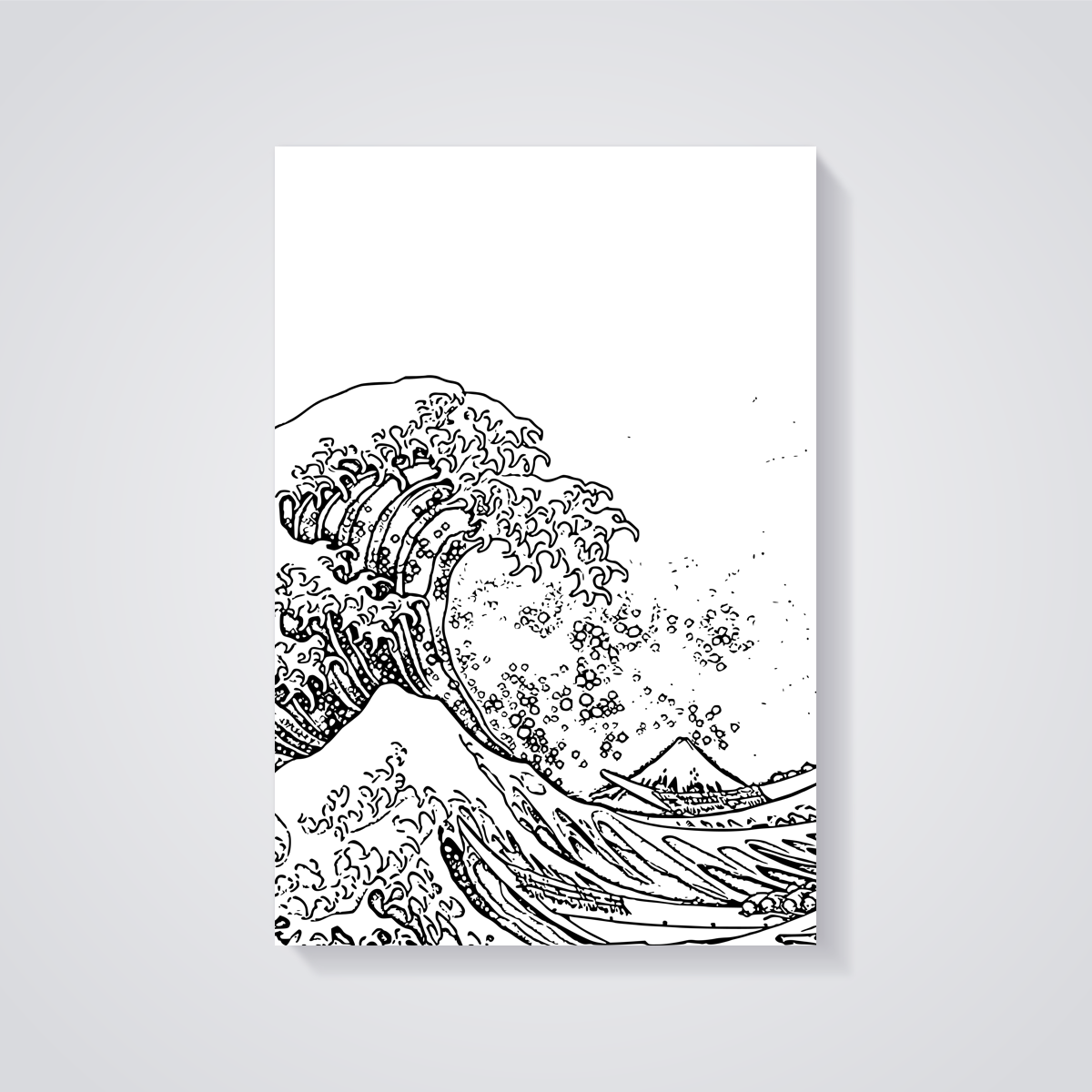 Great Wave Vintage Poster — vista posteriore