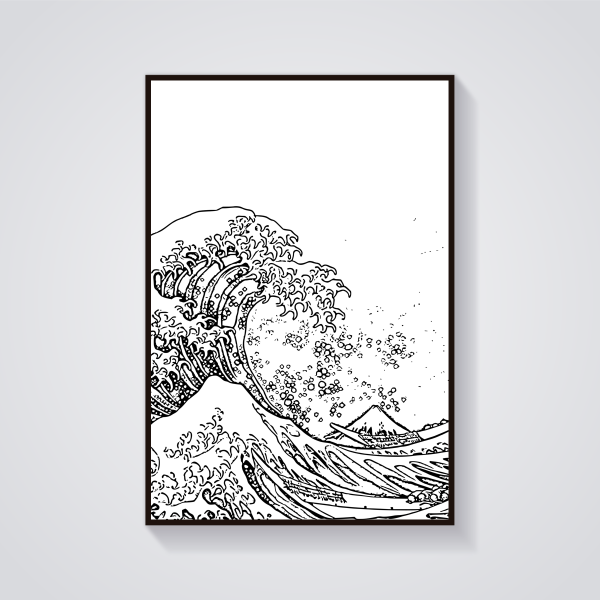 Great Wave Vintage Poster — vista frontale