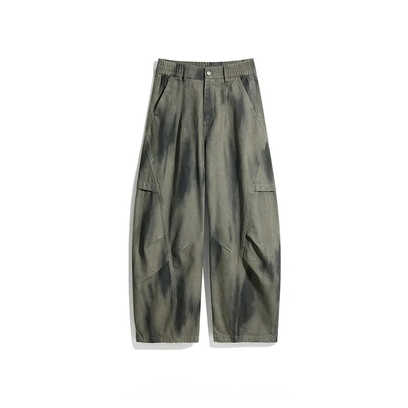 Grunge Y2K Baggy Wide Leg Cargo Trousers — vista frontale