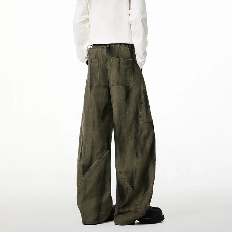 Grunge Y2K Baggy Wide Leg Cargo Trousers — dettaglio