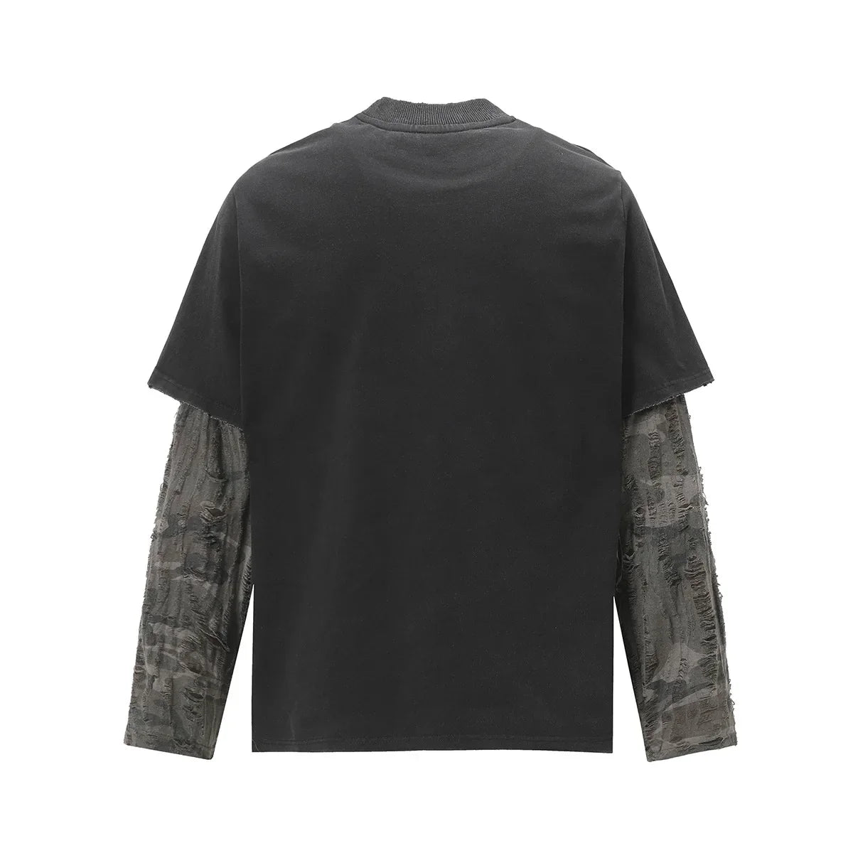 Grunge Y2K Mock Layered Long Sleeve Top — vista posteriore