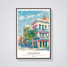 Havana Street Scene Poster