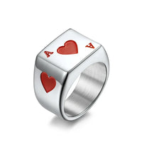 Hearts And Spades Signet Ring — vista posteriore