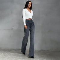 High Waist Y2K Snow Leopard Print Flares — dettaglio della stampa