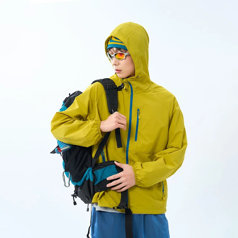 Hiking Y2K Breathable Trekking Windbreaker Jacket — vista frontale