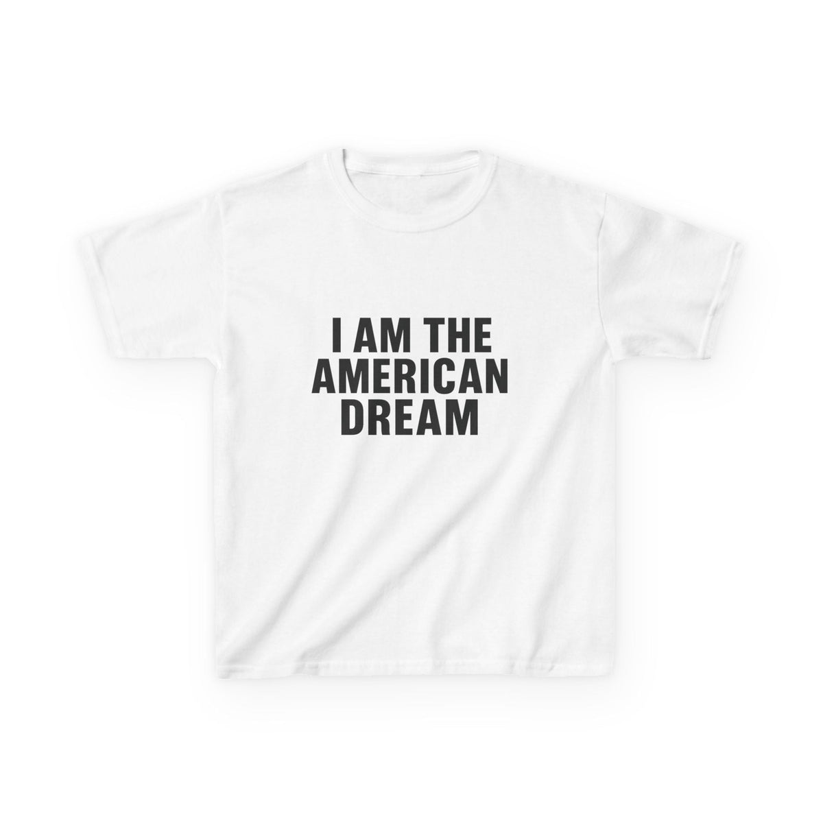I Am The American Dream Graphic Baby Tee — dettaglio
