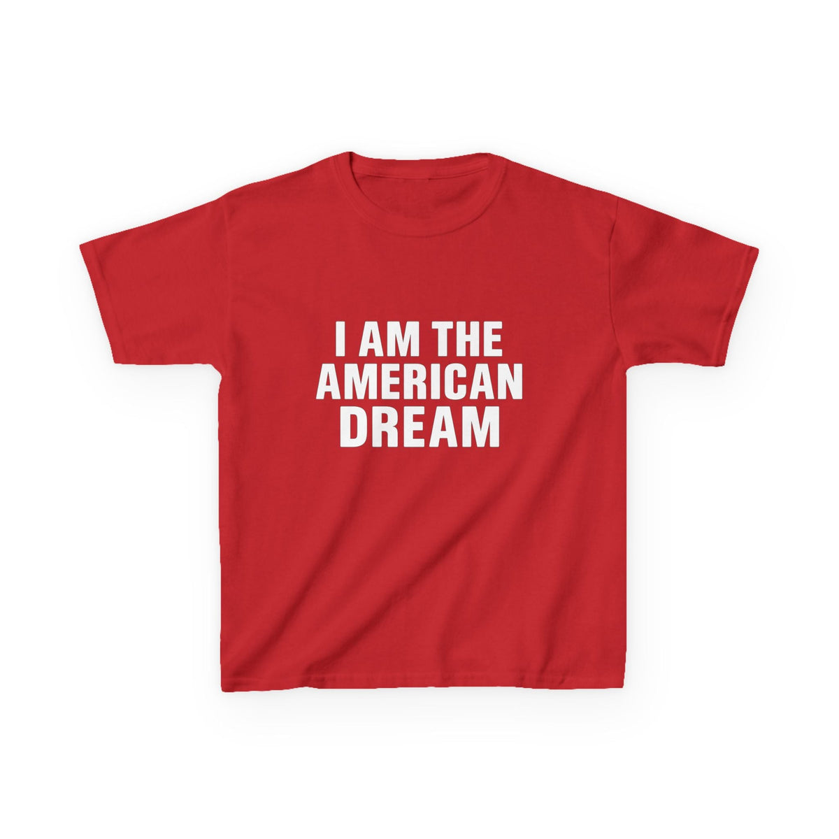 I Am The American Dream Graphic Baby Tee — vista frontale