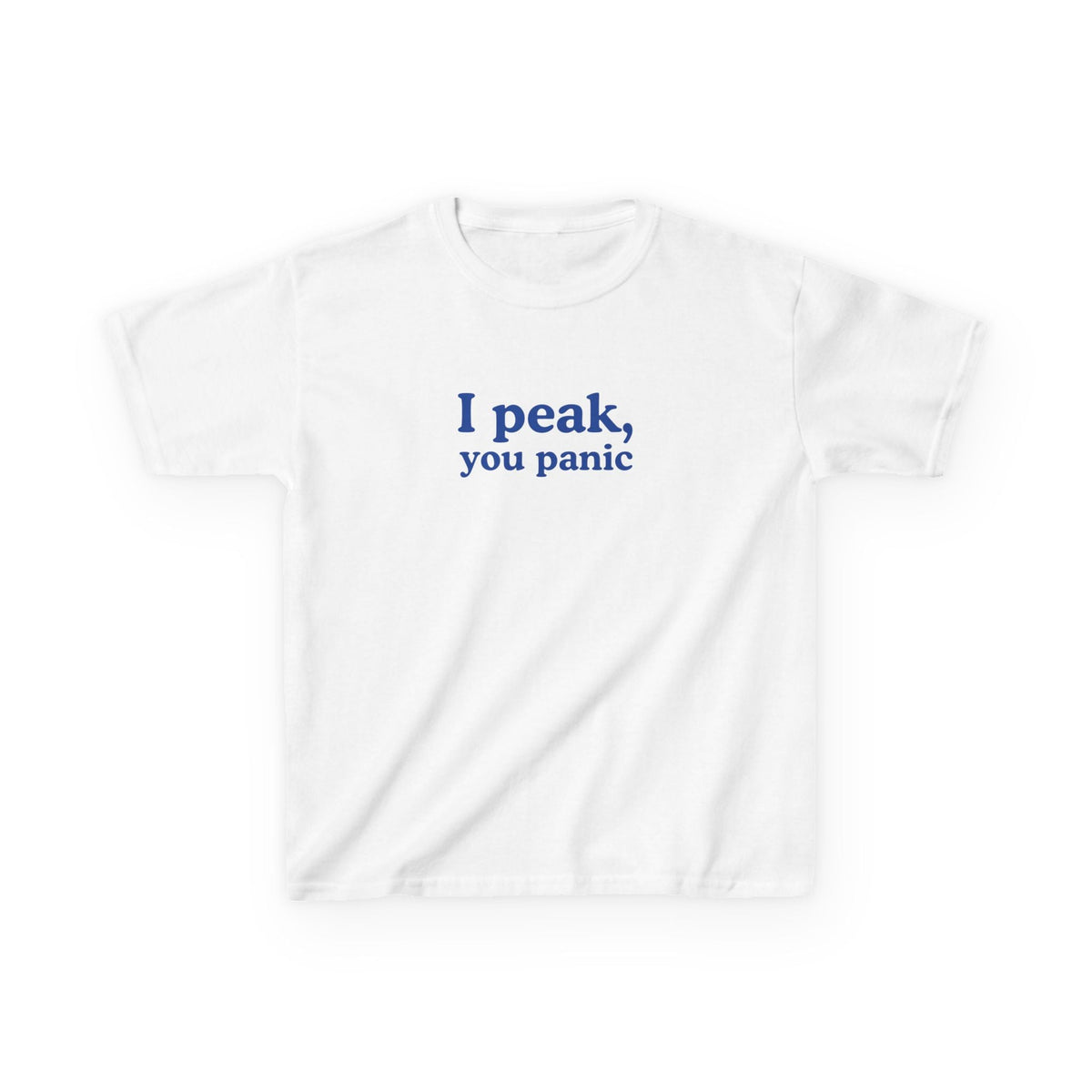 I Peak, You Panic Brat Baby Tee — dettaglio