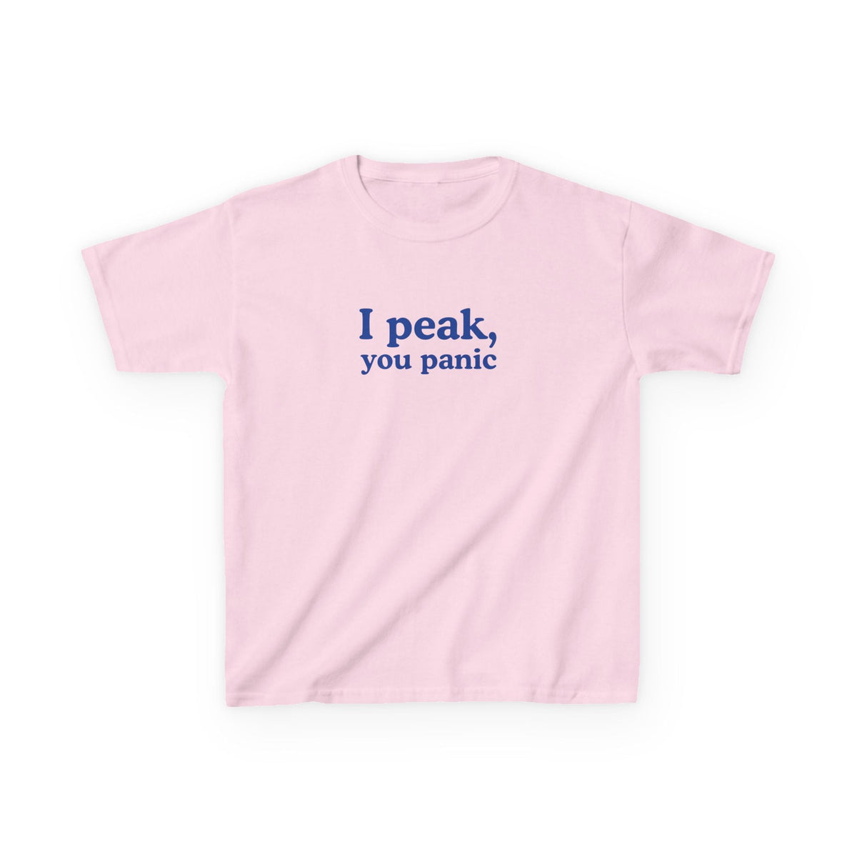 I Peak, You Panic Brat Baby Tee — in alternativa