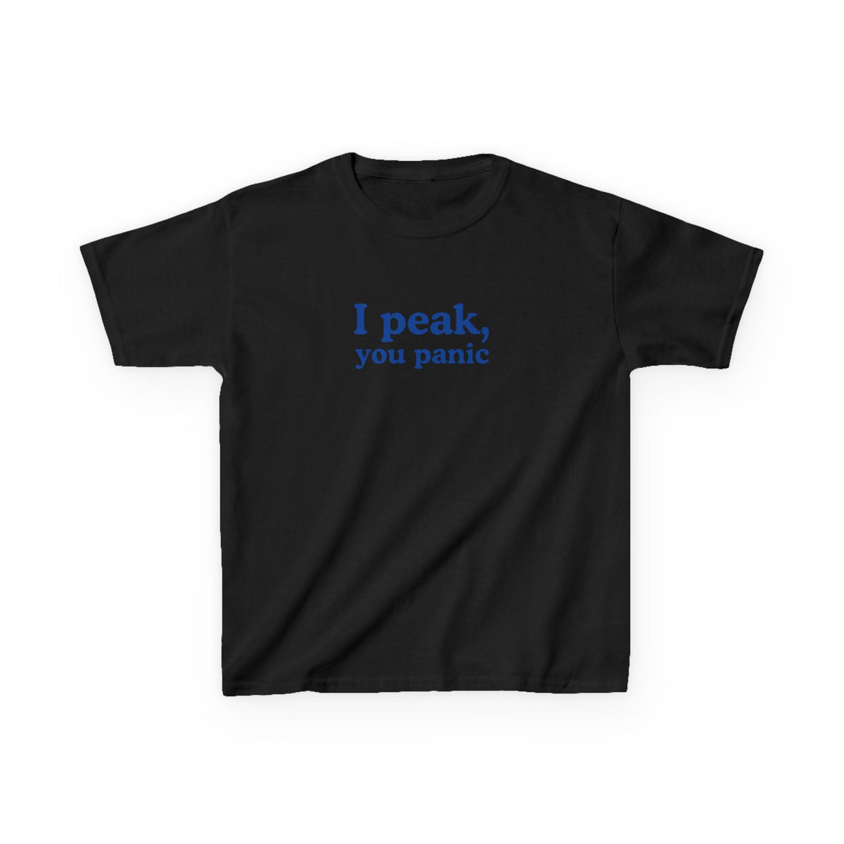I Peak, You Panic Brat Baby Tee — vista posteriore