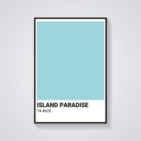 Island Paradise Color Poster — vista frontale