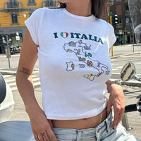 Italy Love Crop Top — vista posteriore