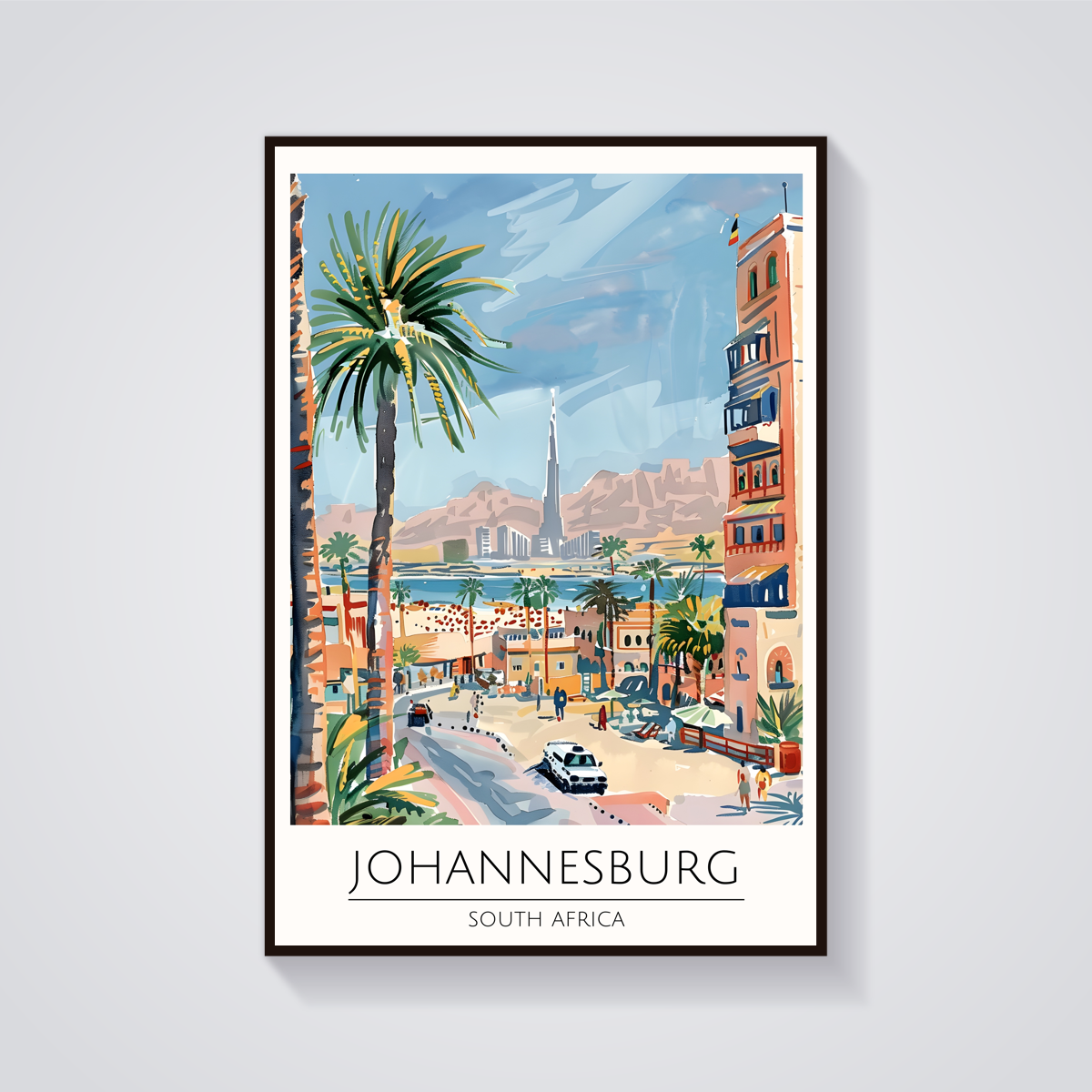 Johannesburg Skyline Poster — vista frontale