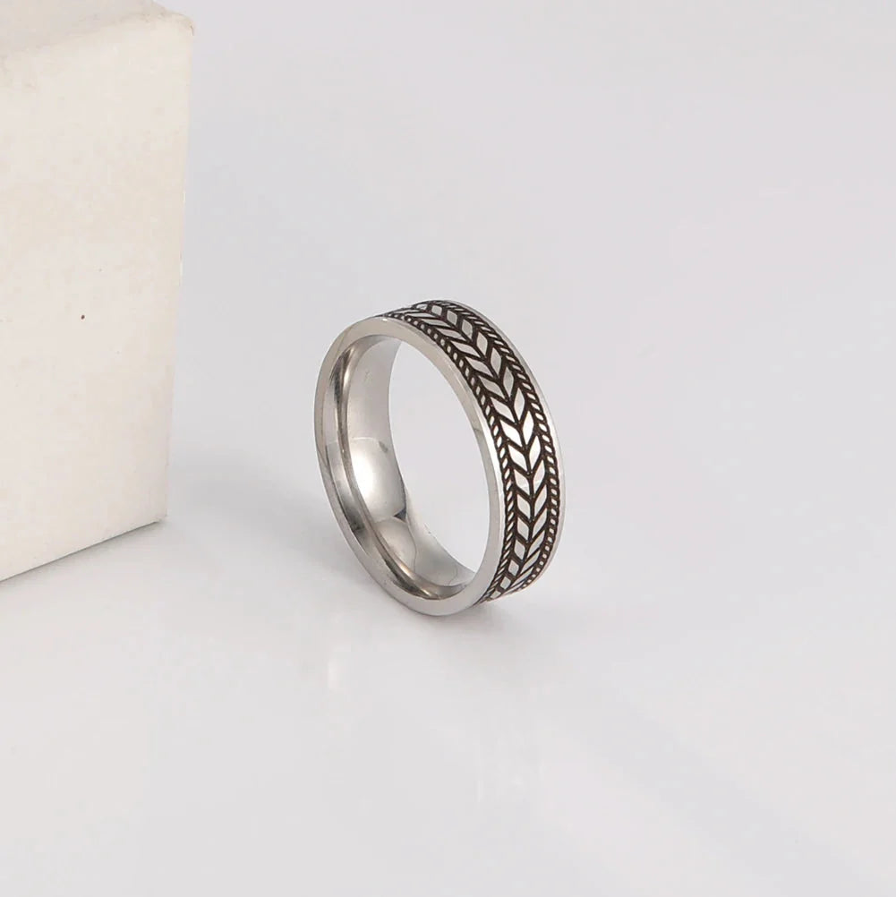 Knotted Plant Band Ring — dettaglio della stampa