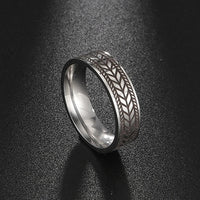 Knotted Plant Band Ring — vista posteriore