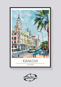 Krakow Architecture Poster — vista posteriore