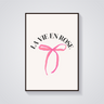 La Vie En Rose Bow Poster