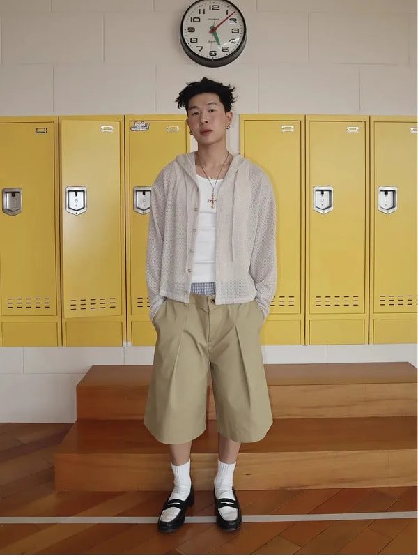 Layered Y2K Long Patchwork Shorts