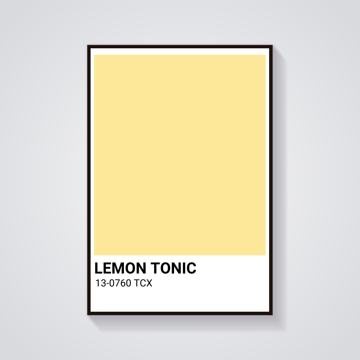 Lemon Tonic Pantone Poster — vista frontale