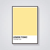 Lemon Tonic Pantone Poster — vista frontale