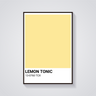 Lemon Tonic Pantone Poster