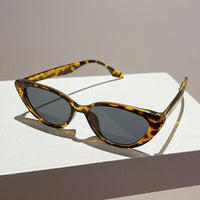 Leopard Pint Y2K Cat Eye Sunglasses — vista frontale