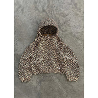 Leopard Print Y2K Graphic Hoodie — dettaglio