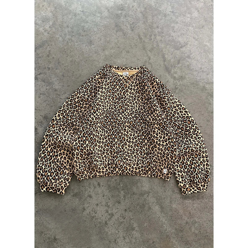Leopard Print Y2K Graphic Hoodie — vista frontale